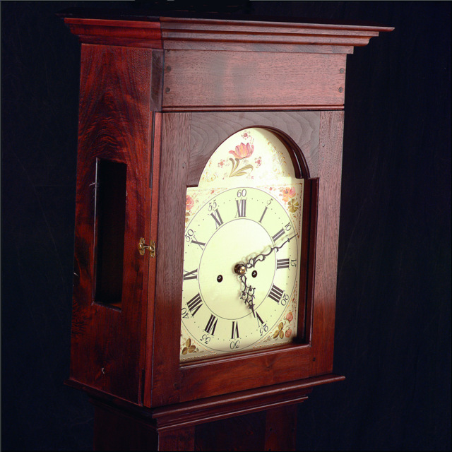 The understated dial gives this clock case a quiet dignity
